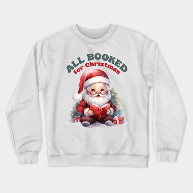 All Booked for Christmas Crewneck Sweatshirt by MZeeDesigns